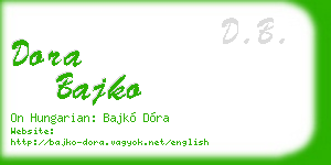 dora bajko business card